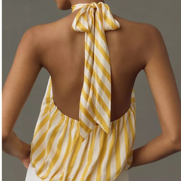 Brand New Maeve Halter Scarf Bubble-Hem Tank - Picture 2 of 8